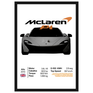 Cuadro McLaren P1 2013 Blanco | Studio Erox