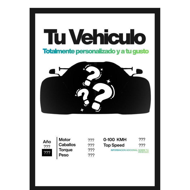 Cuadro Personalizado de Vehiculos   | StudioErox